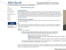 Tablet Screenshot of klinespeak.com